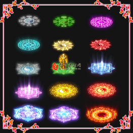 20251221-01[996引擎]传奇手游端游PNG格式魂环特效素材一组15个
